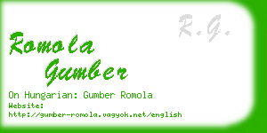 romola gumber business card